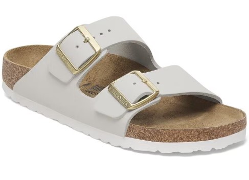 Pianelle Birkenstock Arizona pelle nubuck bianco antico - misura 39